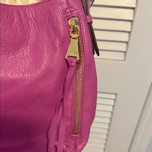 Aimee Kestenberg Pink Leather Fold-Over Shoulder Bag - Picture 2 of 6